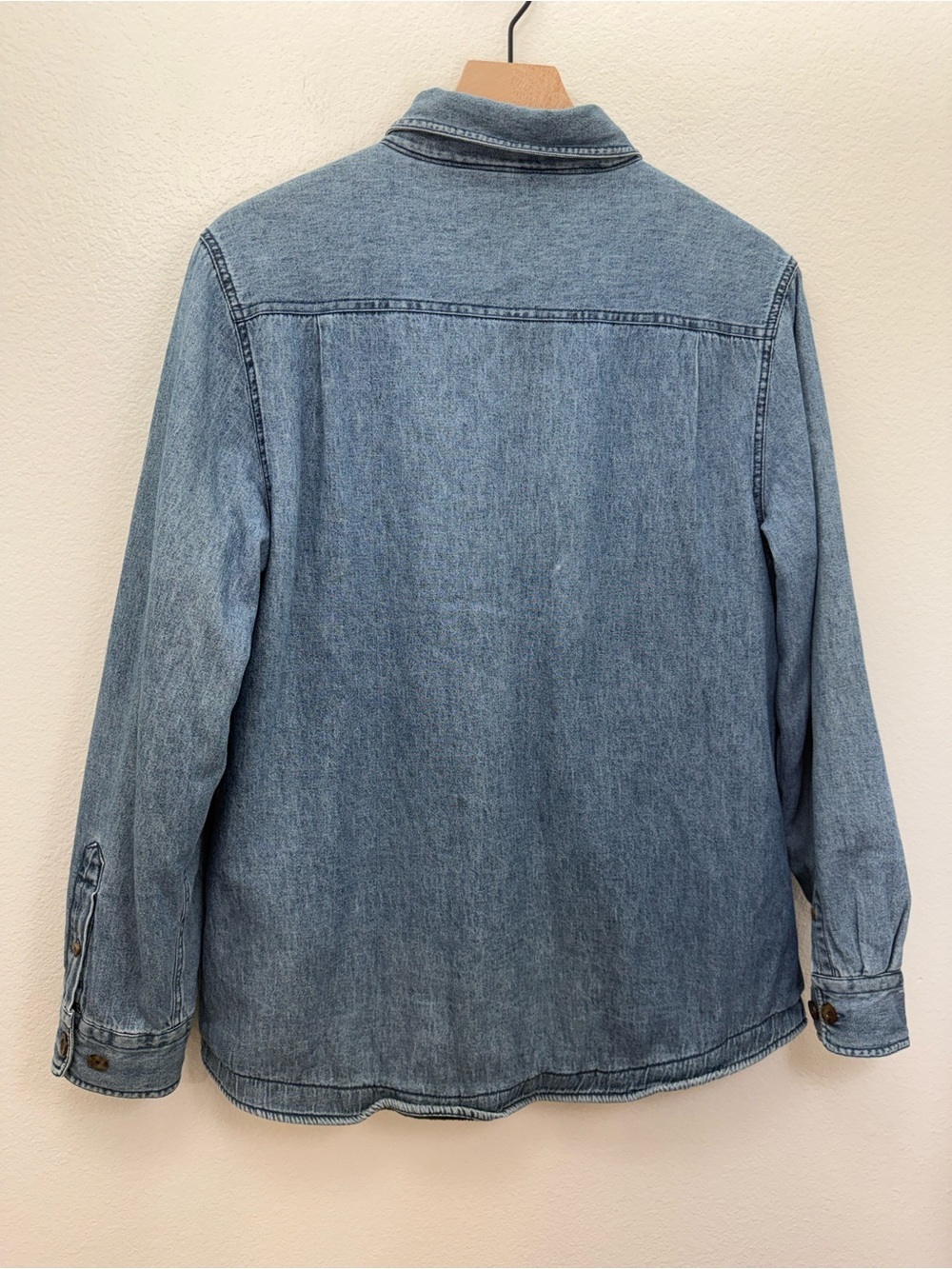 Vintage Woolrich Denim Fleece Lined Shacket Medium - Picture 2 of 9